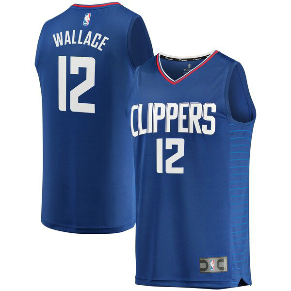 Maillot Los Angeles Clippers Homme Tyrone Wallace 12 Icon Edition Bleu